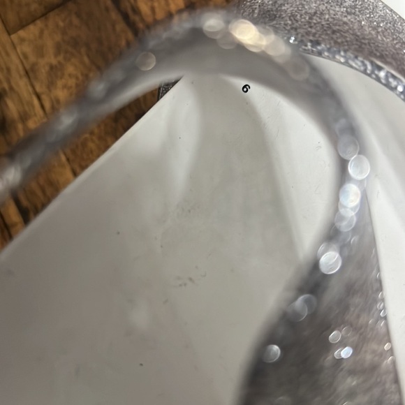 Melissa Cosmic Women glitter silver double strap slides slip on shoes size 6 - Picture 7 of 13